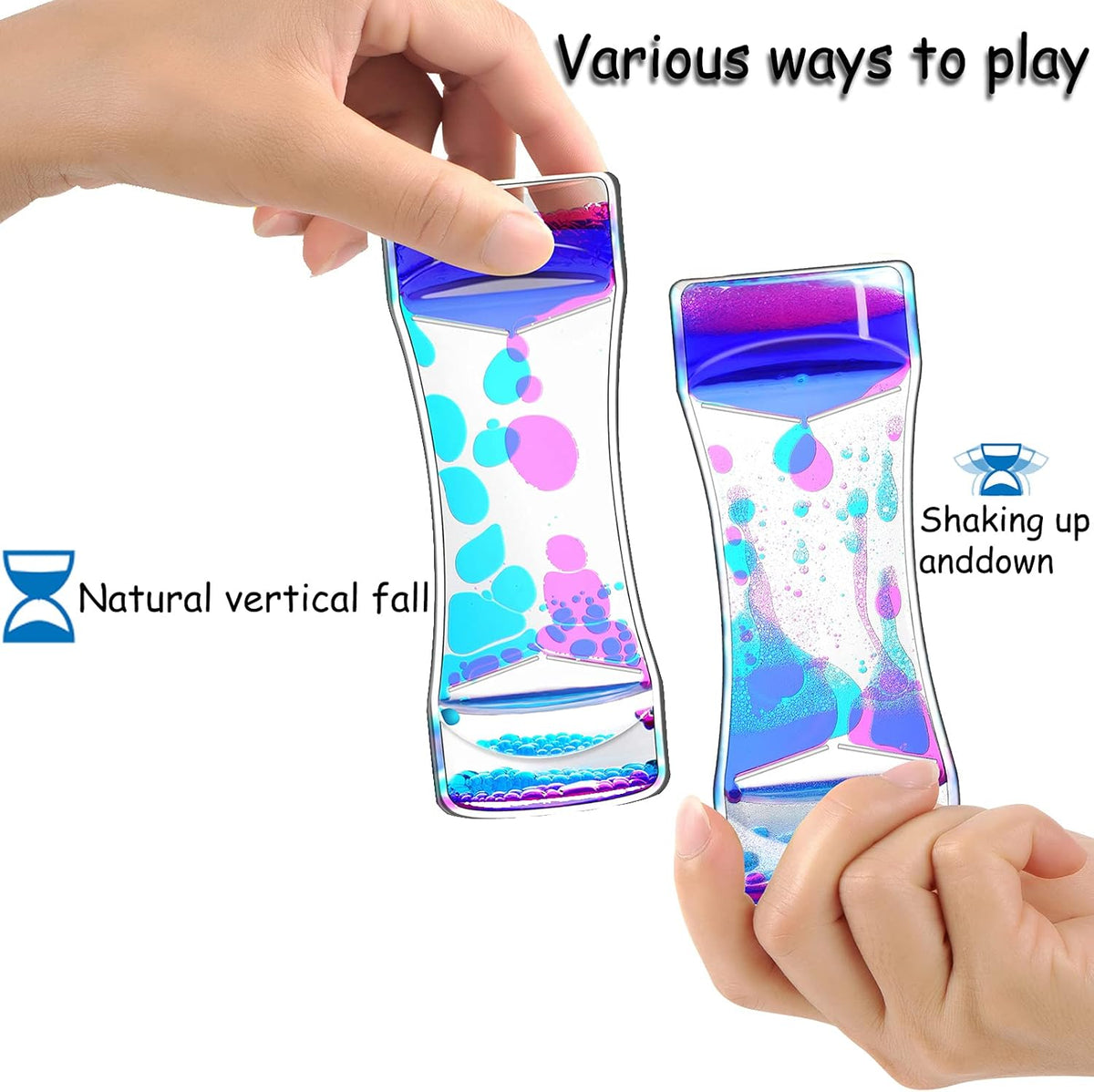 Liquid Motion Bubbler Timer Pack of 8 Sensory Fidget Toys C88296