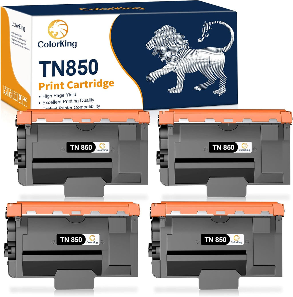 Compatible Toner Cartridge for Brother TN850 TN820 (4 Black) Pack of 2 X8564