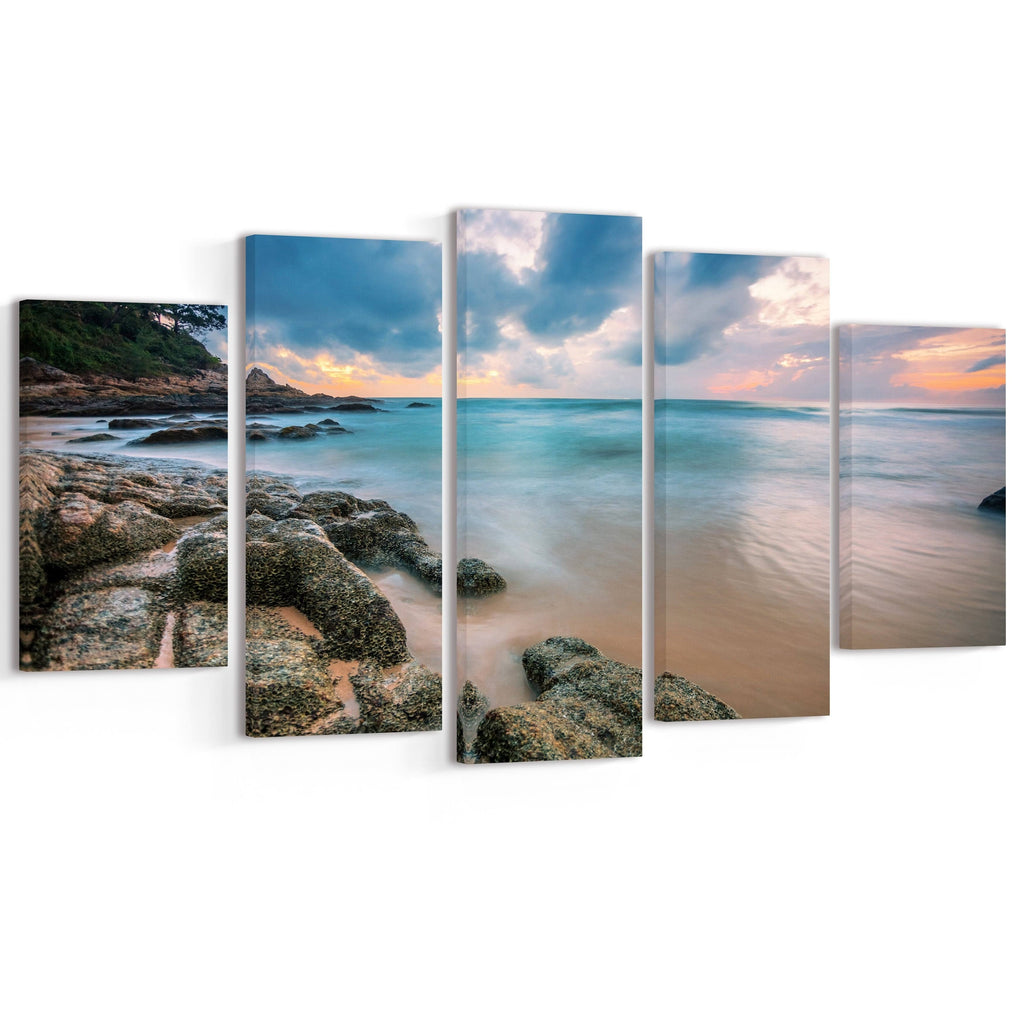 Extra Large Seascape Art Canvas (5 Piece), 60x22 x 28x22 N48960