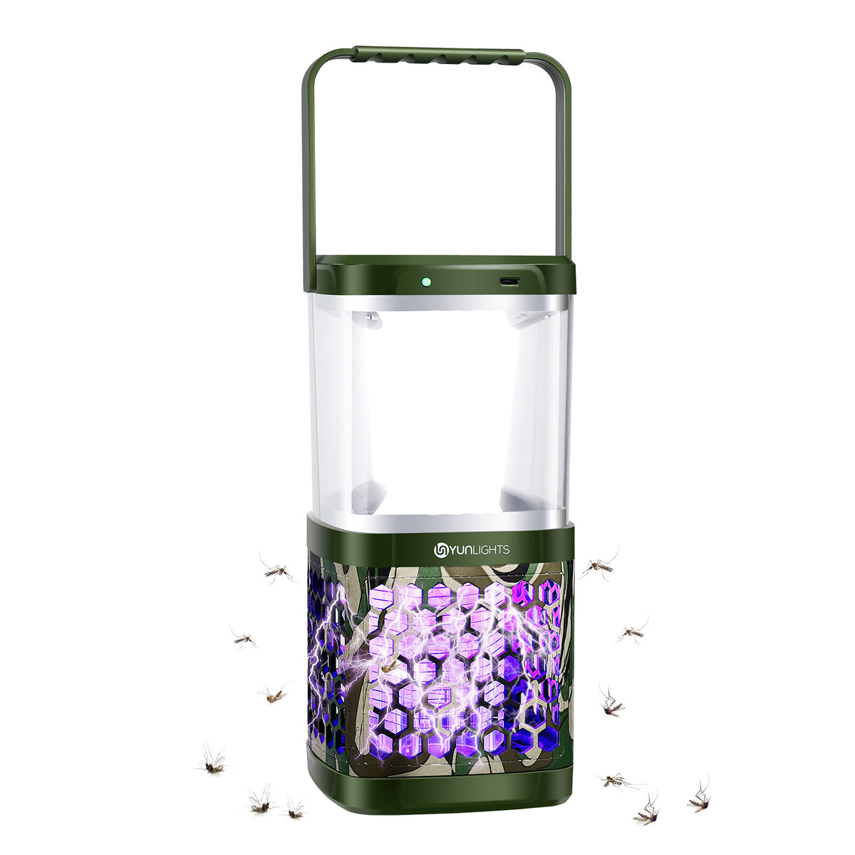 Solar Mosquito Zapper Camping Lantern Bug Zapper Lamp Portable Tent Lamp 2 in 1 Function Bug Zapper Light O2230