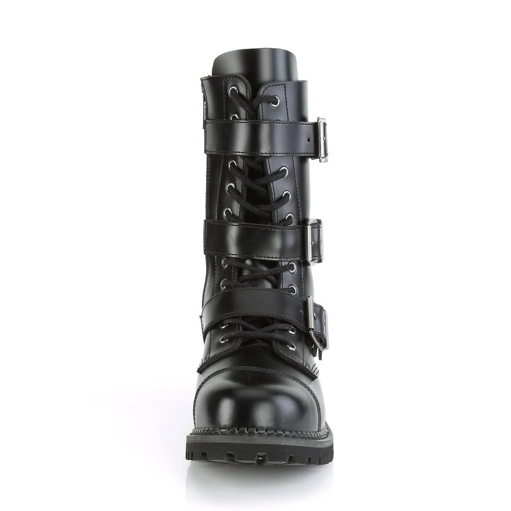 Black Leather Boots Y981