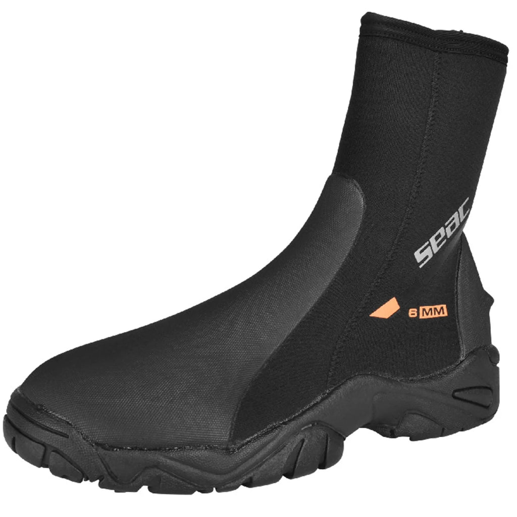 Black 6mm Neoprene Scuba Boot Shoes with Side Zipper, Size 11 I798