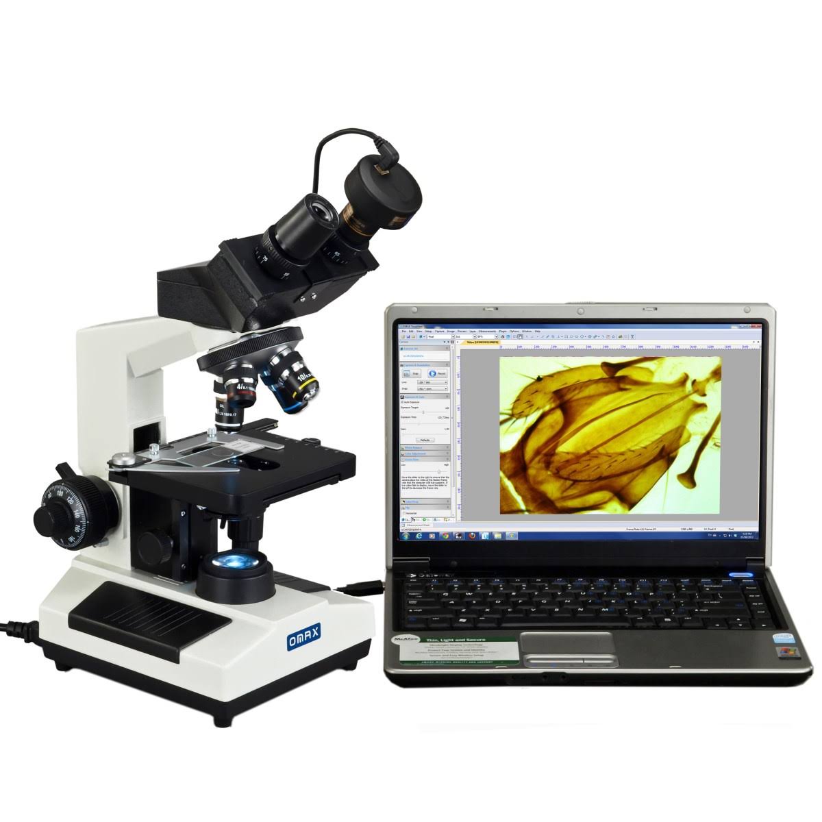 40X-2000X Compound Binocular LED Microscope with 5MP USB Digital Camera D629967