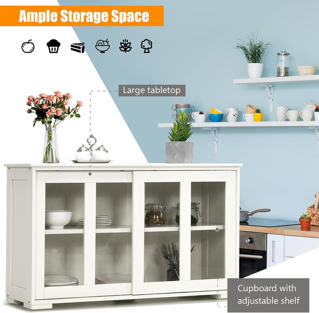 Kitchen Storage Sideboard Cabinet with Glass Storage G332847
