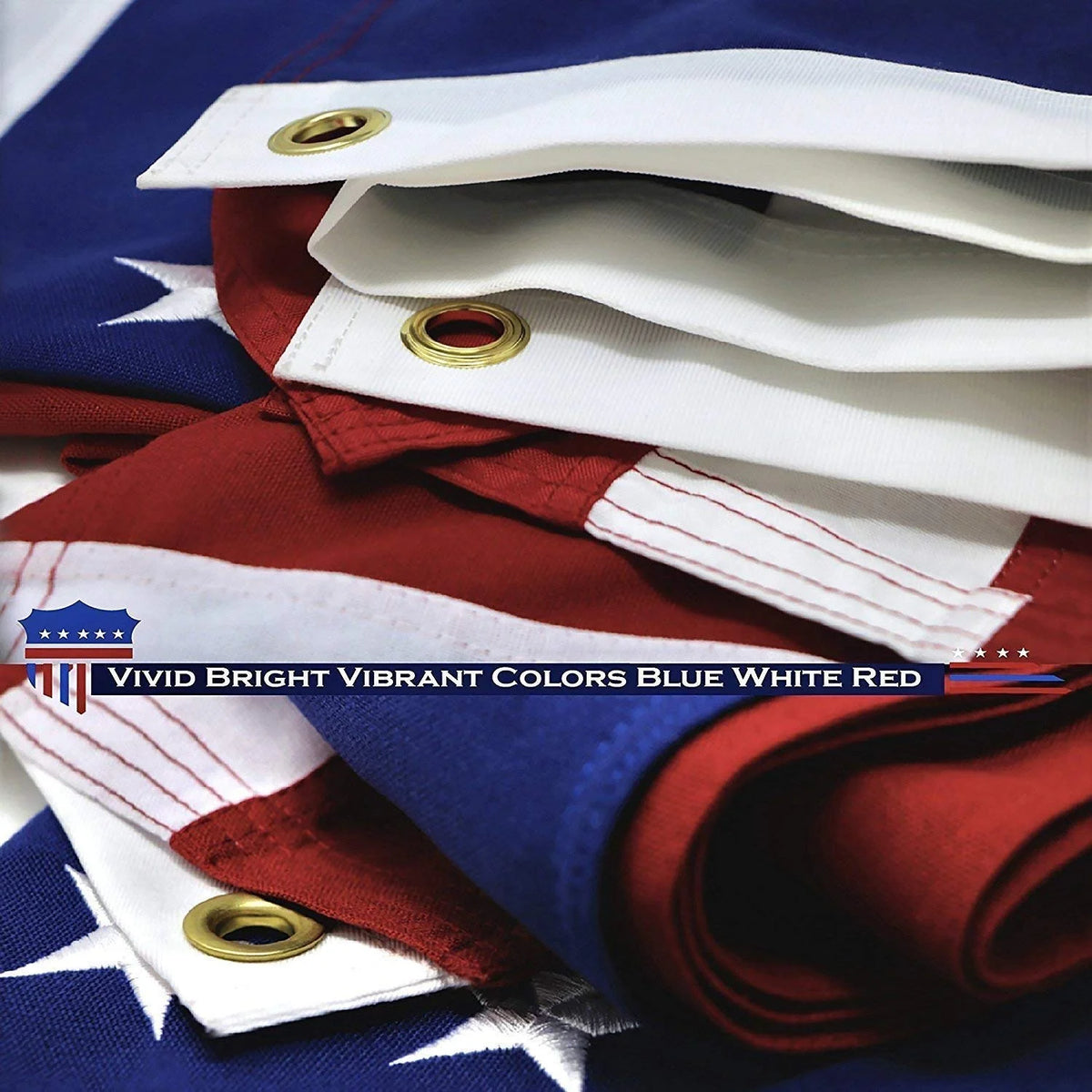 American Flag 4x6 Ft Heavy Duty Spun Polyester Embroidered Stars Sewn Stripes Brass Grommets Q476515