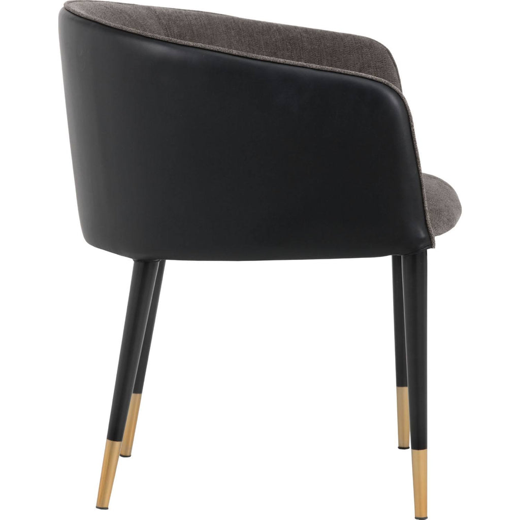 Sparrow Grey / Napa Black Dining Armchair Z324