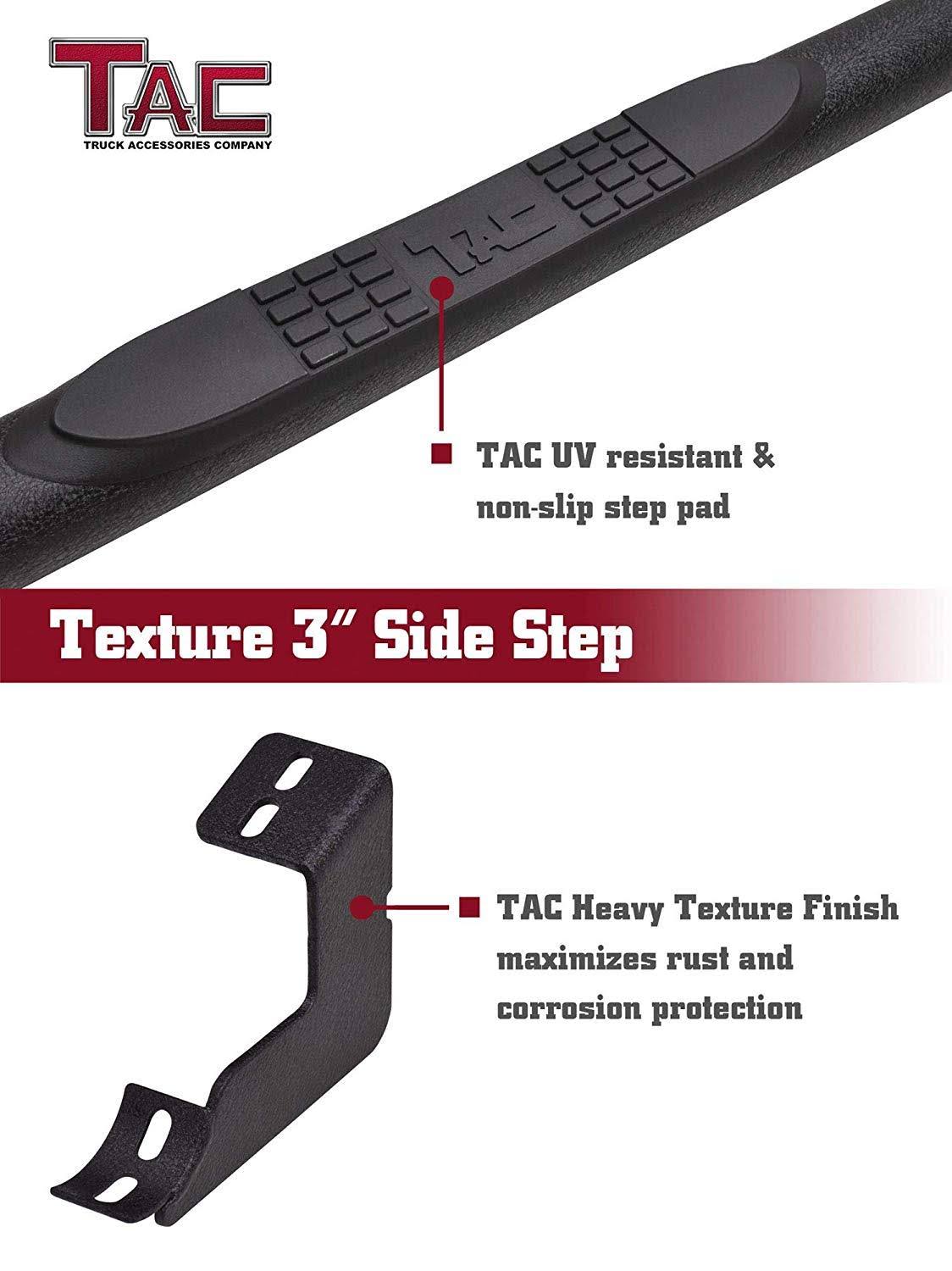 Black 3x22 Side Steps Truck Running Boards X27982
