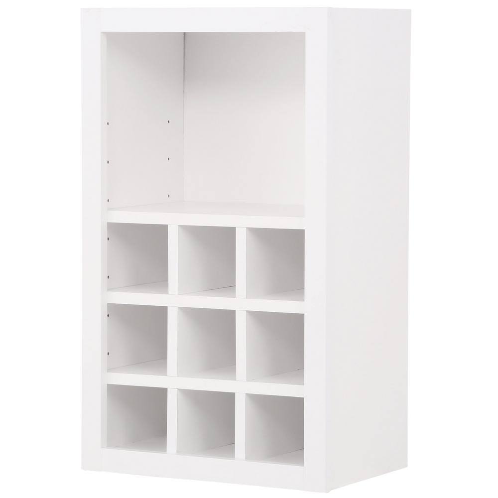 Satin White Wall Kitchen Cabinet with Shelves and Dividers U1800