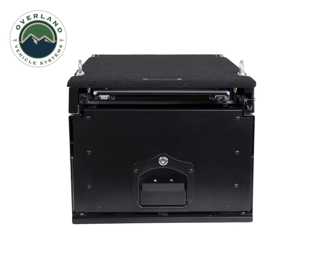 Black Powder Coat Cargo Box with Slide Out Drawer S96541