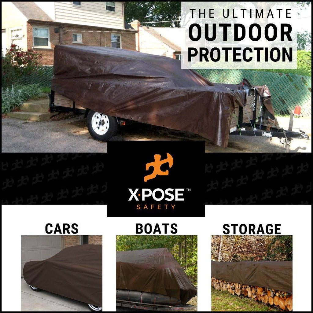 Brown Poly Tarps 8 x 10, Case of 8 W20646