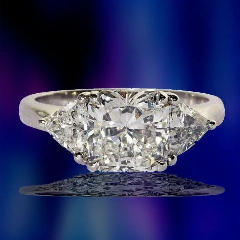 GIA Certified Radiant Cut Engagement Ring 2.25 Carat E Color VS1 F8757
