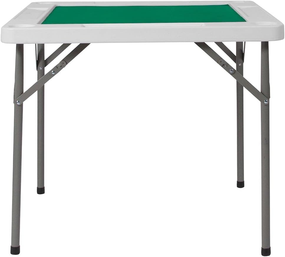 Green 4-Player Folding Card Game Table with Cup Holders T9801