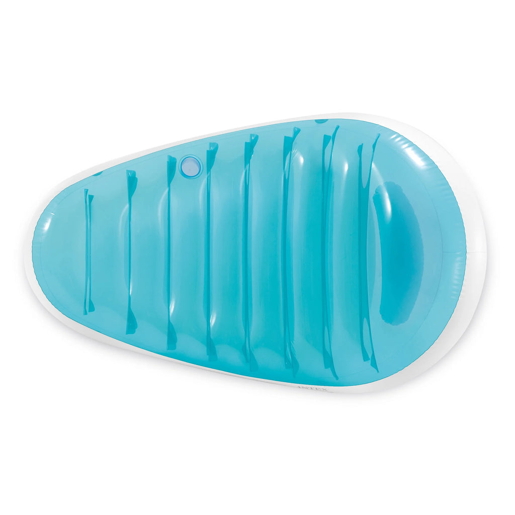 Blue & White Pool Float Lounger with Cupholder B6854