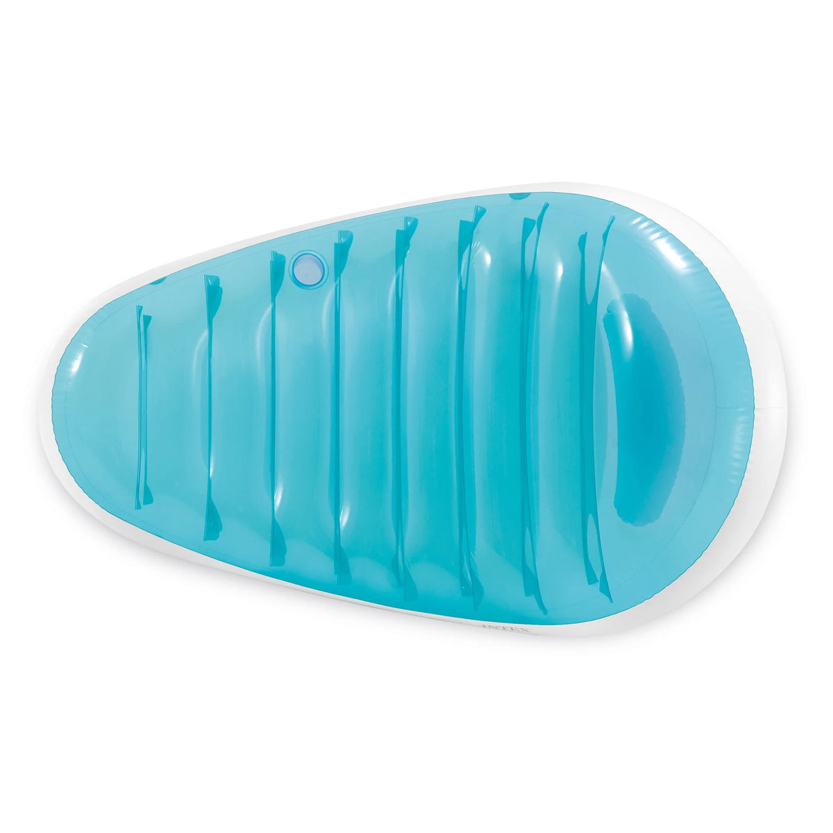 Blue & White Pool Float Lounger with Cupholder B6854