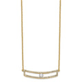 14kt Yellow Gold Polished Diamond Necklace 15.75 inch F377938