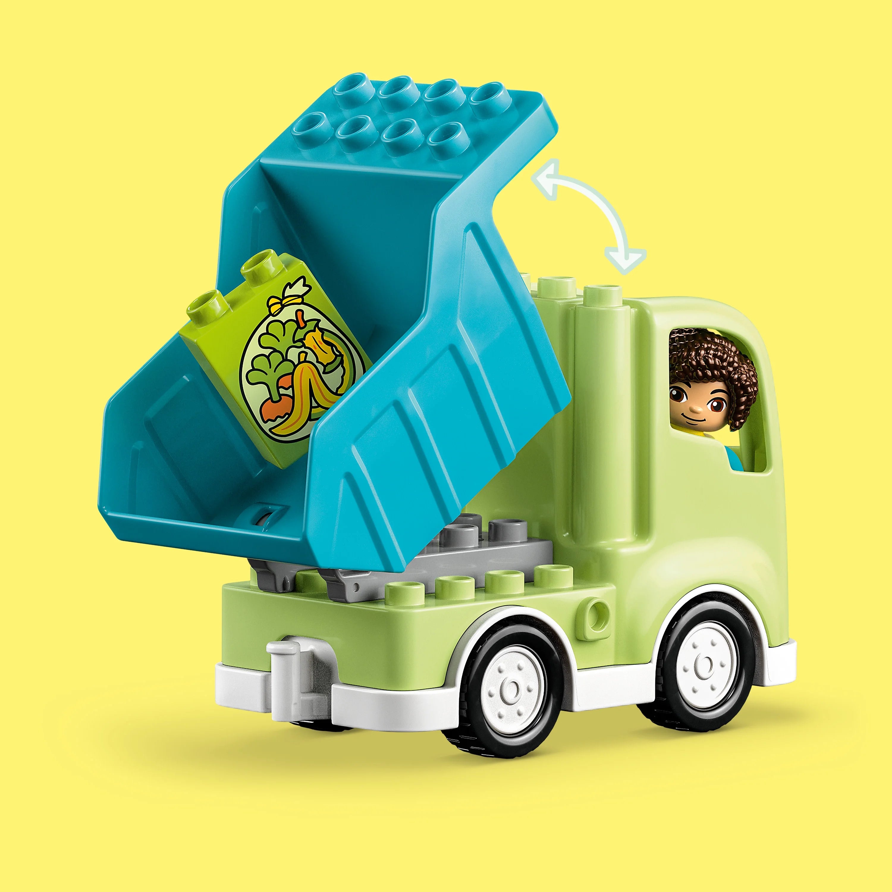 Recycling Truck Building Toy Set with 3 Sorting Bins E802