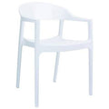 Stacking Patio Dining Armchair (Set of 2) White/Glossy White C97720