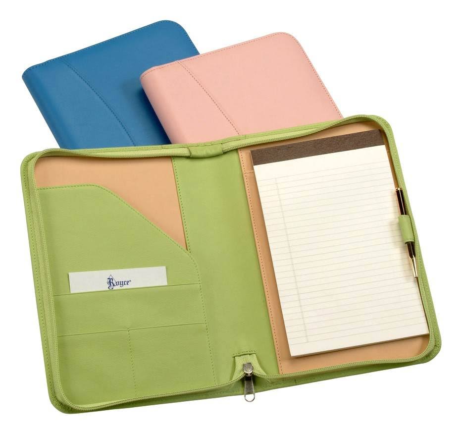 Black Zip Around Writing Padfolio E654