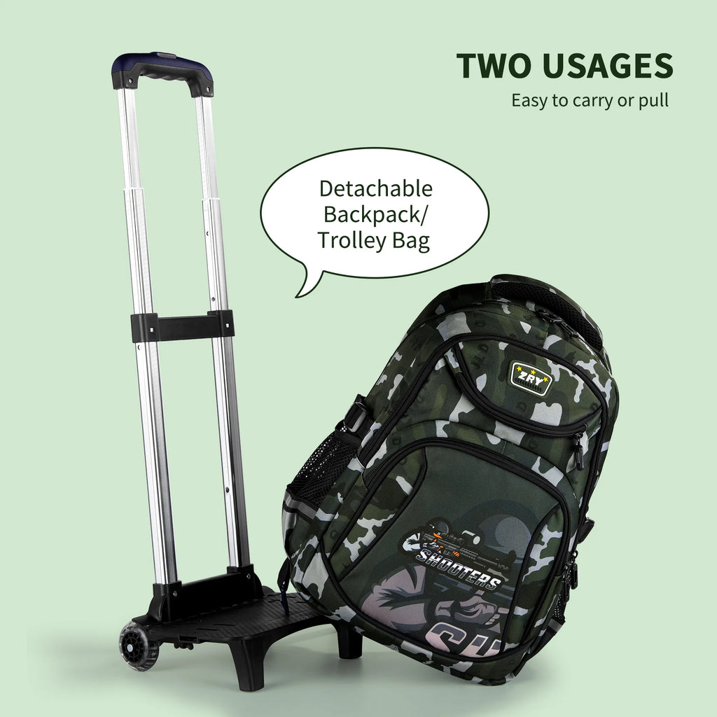 Wheeled Backpack Rolling Daypack Trolley School Bag S501217