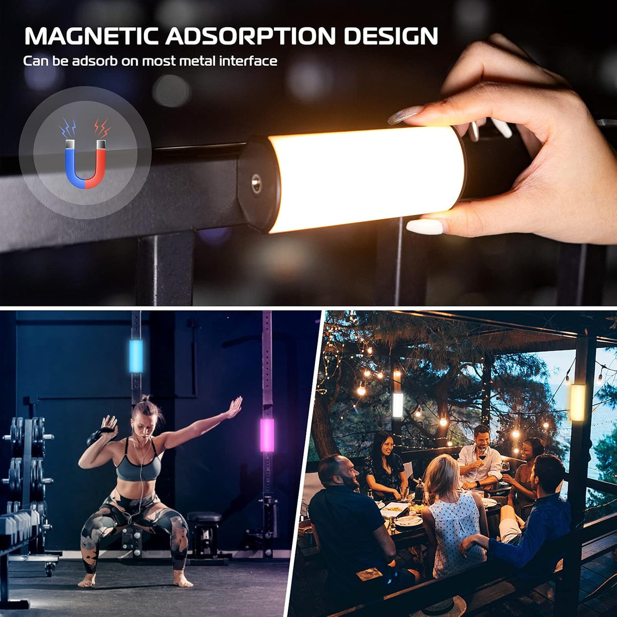 RGB LED Video Light Wand with LCD L5848
