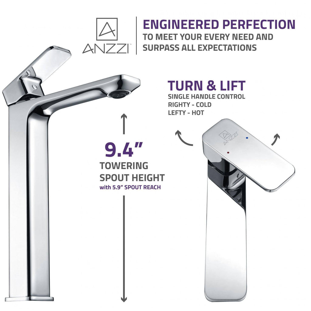 Polished Chrome Single Hole Single-Handle Bathroom Sink Faucet Q1845