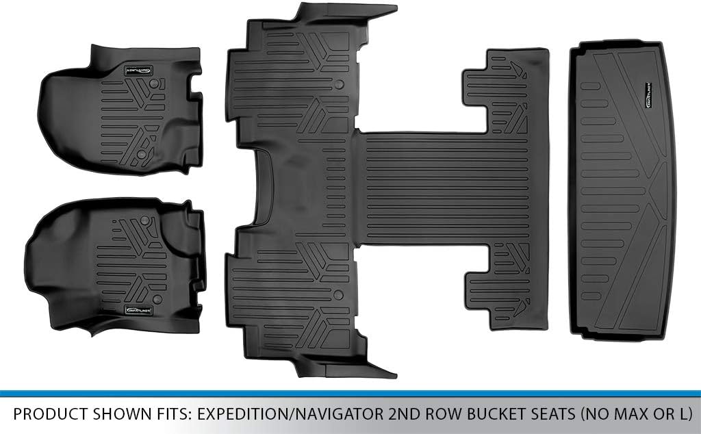 Black Floor Mats Cargo Liner Set D243318