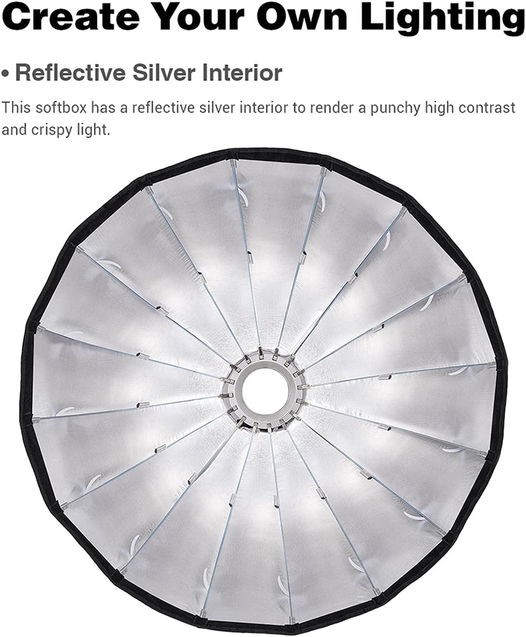 27.5" 70CM Deep Parabolic Softbox for Photo Strobe Studio Flash K370638