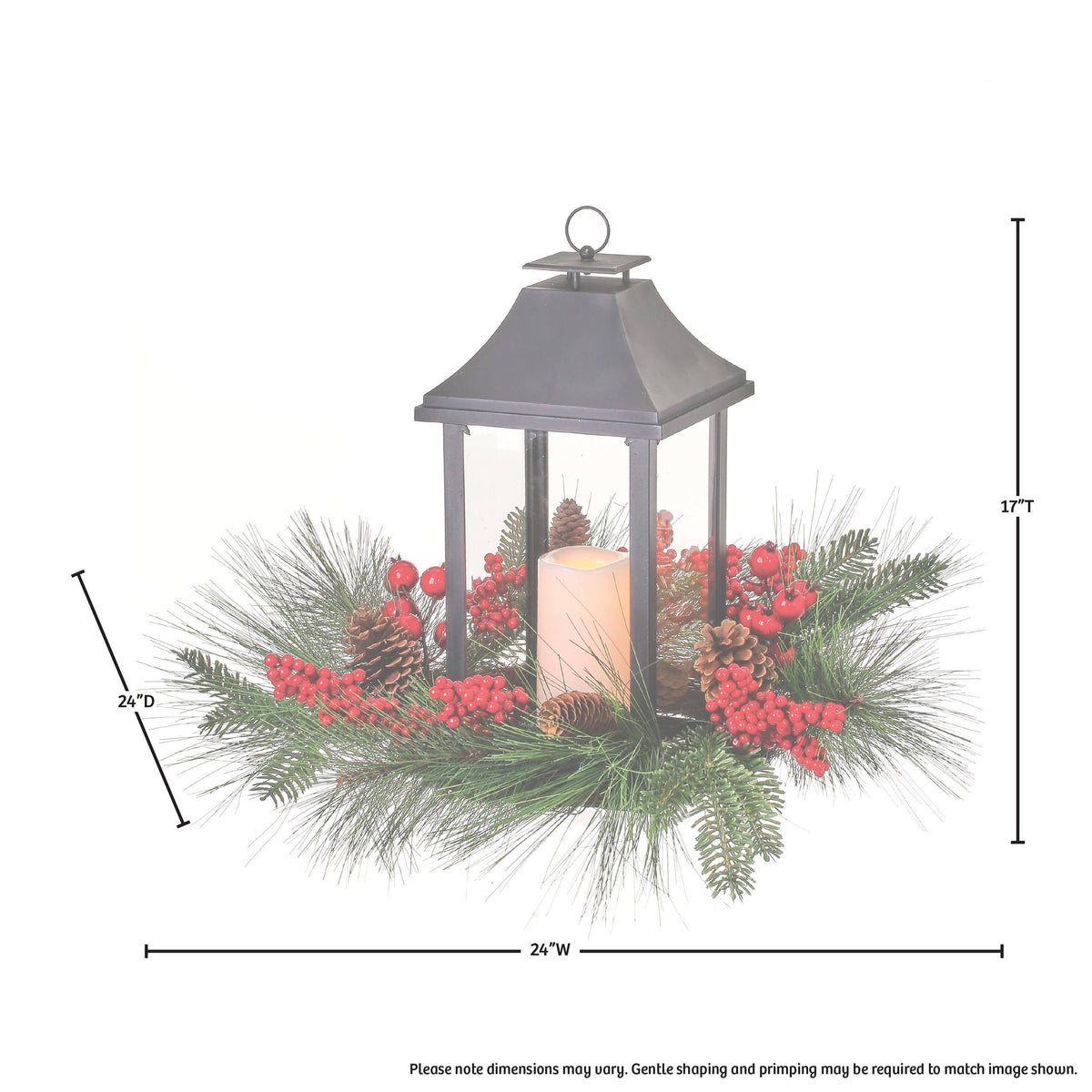 Berry Pine LED Candle Lantern N53283