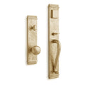 Satin Brass Full Plate Keyed Entry Single Cylinder Deadbolt A3147