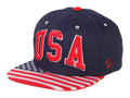 Navy Snapback Flat Bill Hat Cap D946