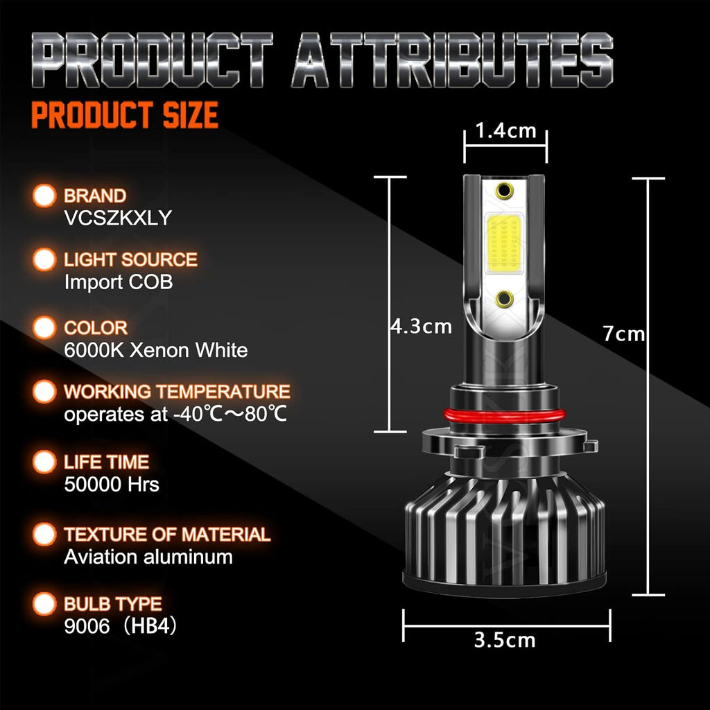 9005 H11 LED Headlight Bulbs Combo Kit 4-Pack K8220