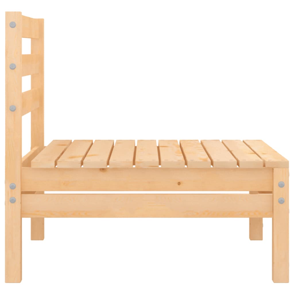 Solid Wood Pine Patio Sofas 2 pcs C144