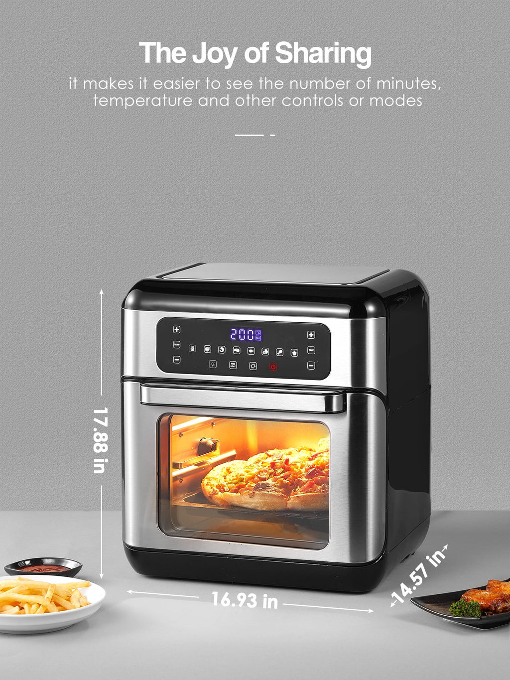 Silver 11 QT Air Fryer Oven T342167
