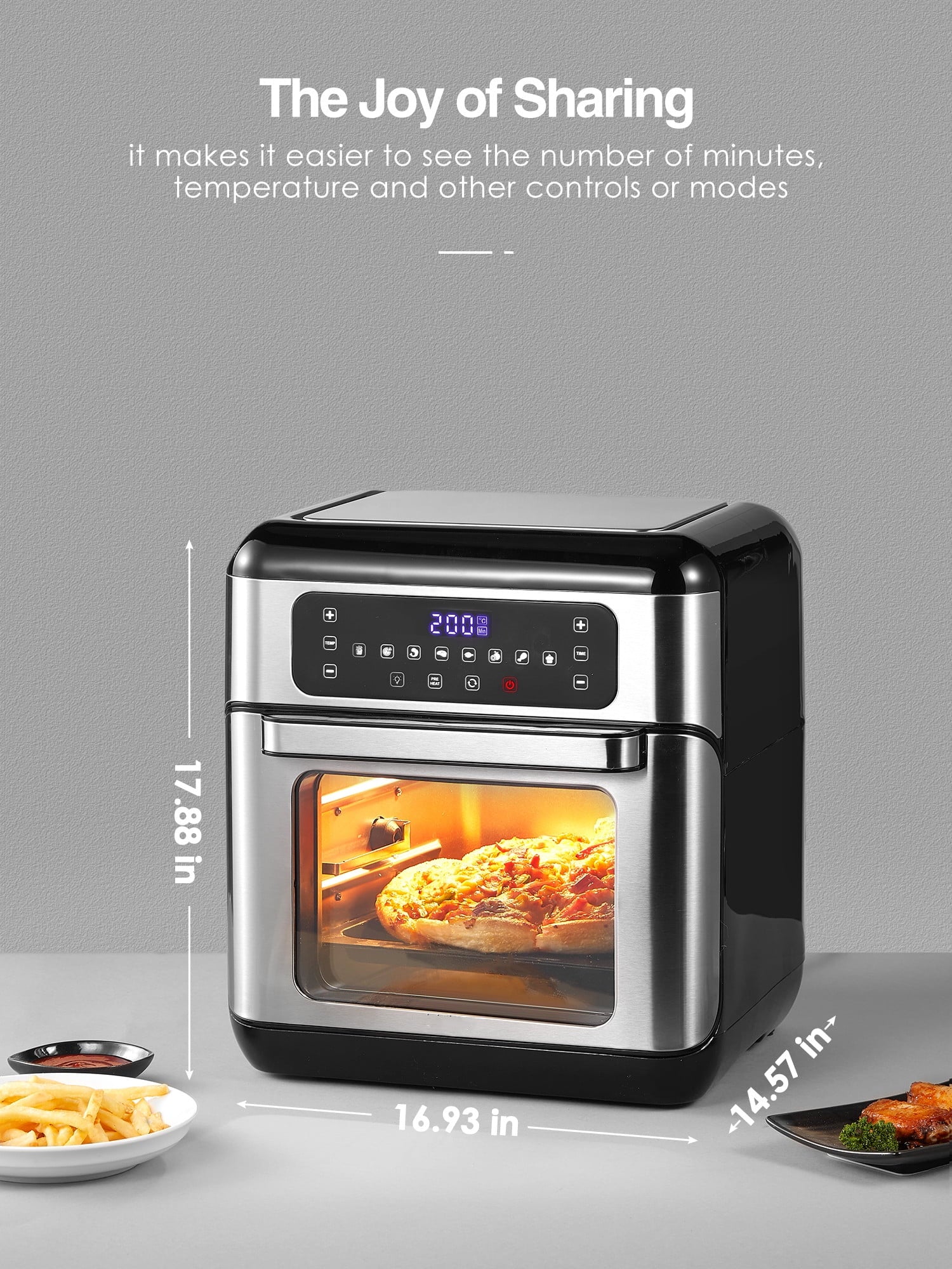 Silver 11 QT Air Fryer Oven T342167