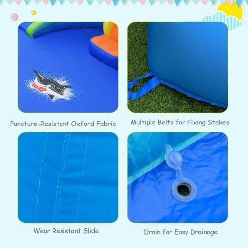 Inflatable Water Slide Bounce House with Splash Pool Y877168