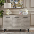 Charcoal Gray and Black Contemporary Rectangular Cabinet H74316