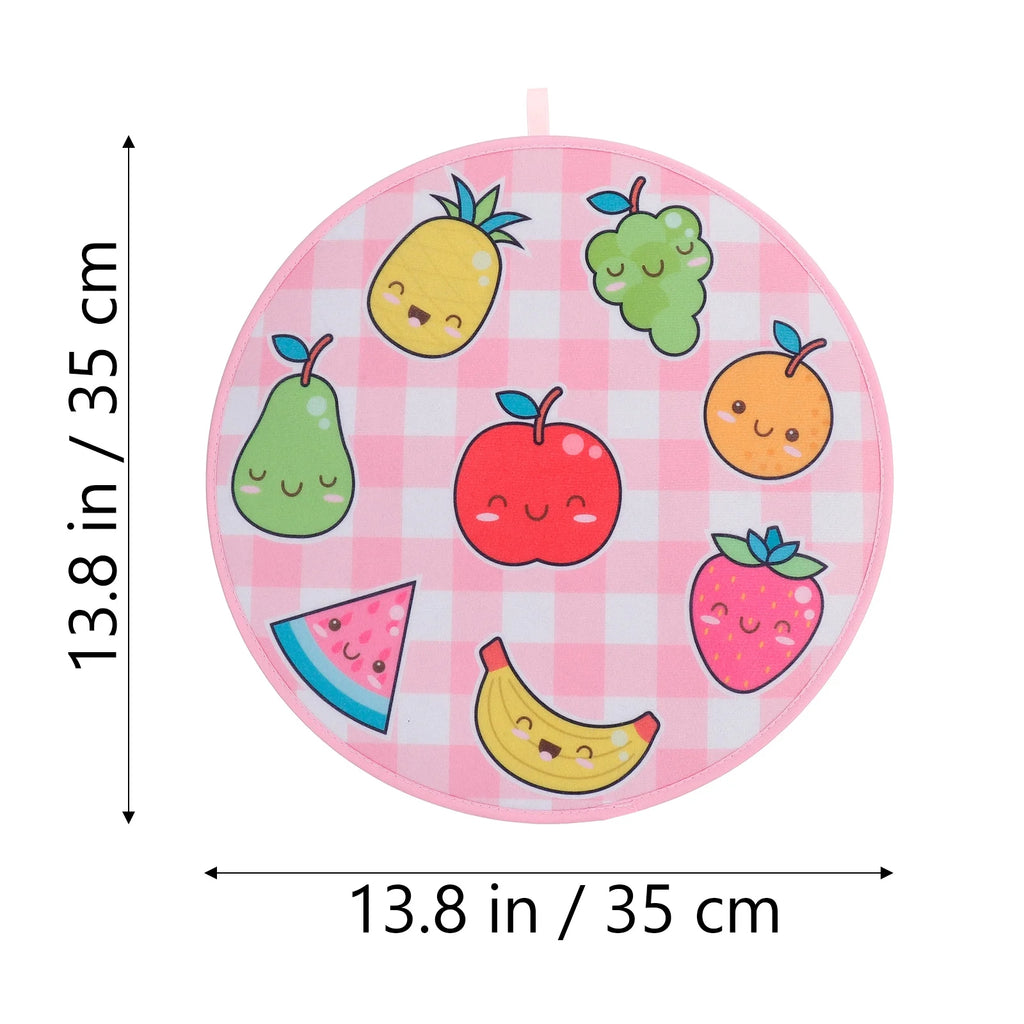 Dart Board Set with Fruit Pattern Balls Throwing Game Toy J929330