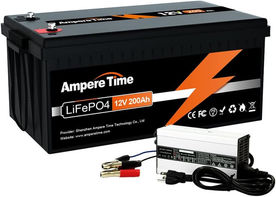 12V 300Ah LiFePO4 Battery with 14.6V 20A Lithium Battery Charger Q2666