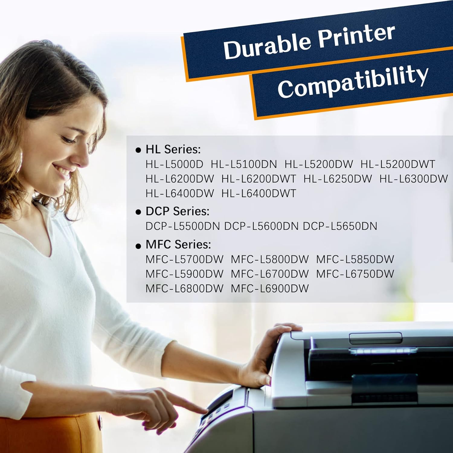 Compatible Toner Cartridge for Brother TN850 TN820 (4 Black) Pack of 2 X8564