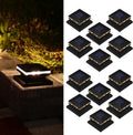 12pcs LED Warm White Solar Post Cap Lights for 4x4 6x6 Wooden Posts K9508
