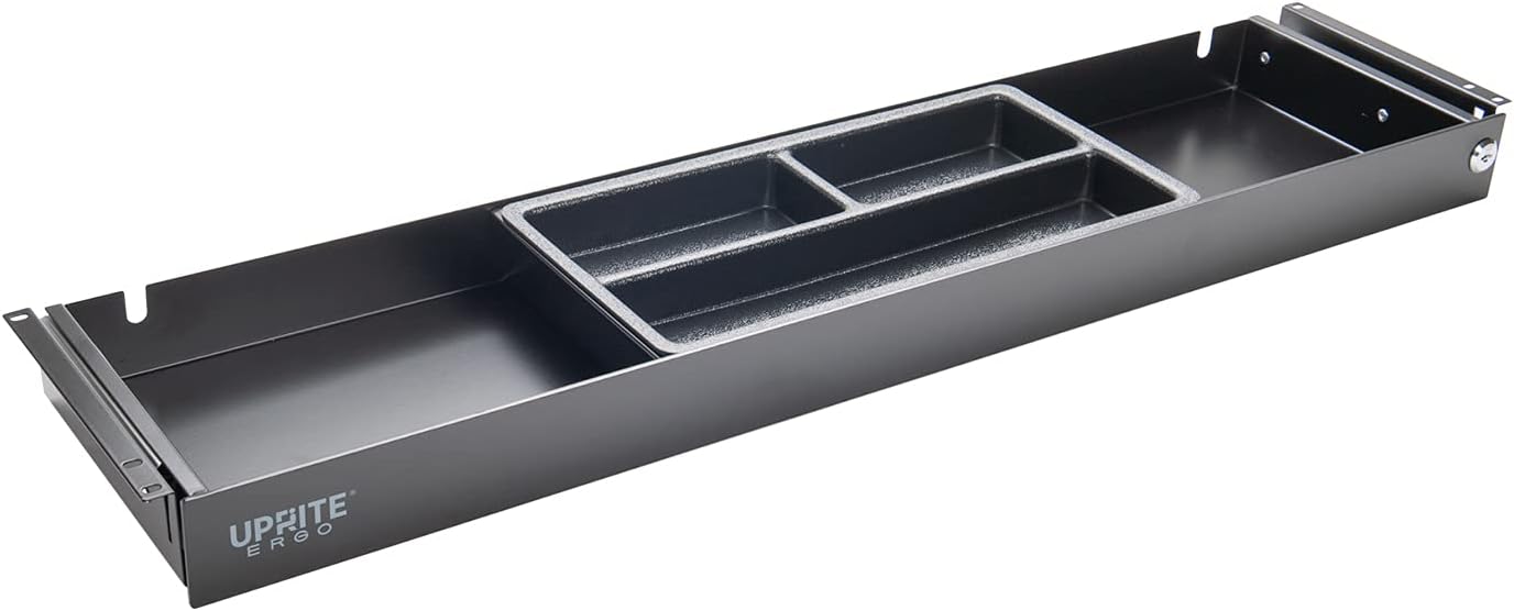 Under Desk Pen & Pencil Drawer Slim Organizer (Black, 33 x 7.5) Y870288