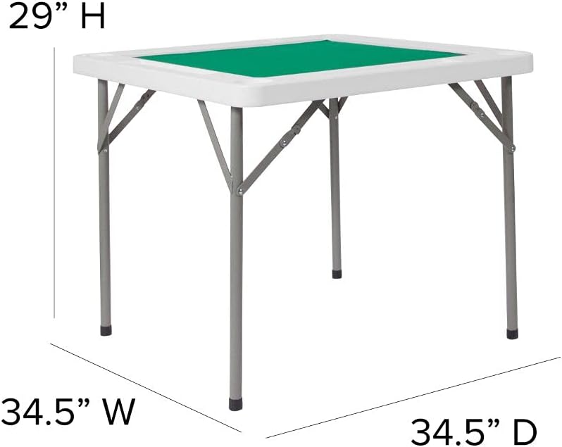 Green 4-Player Folding Card Game Table with Cup Holders T9801