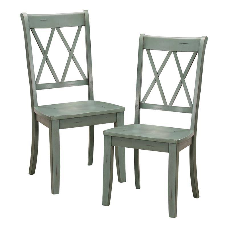 5-Piece Wood Dining Set in Natural and Teal H644072
