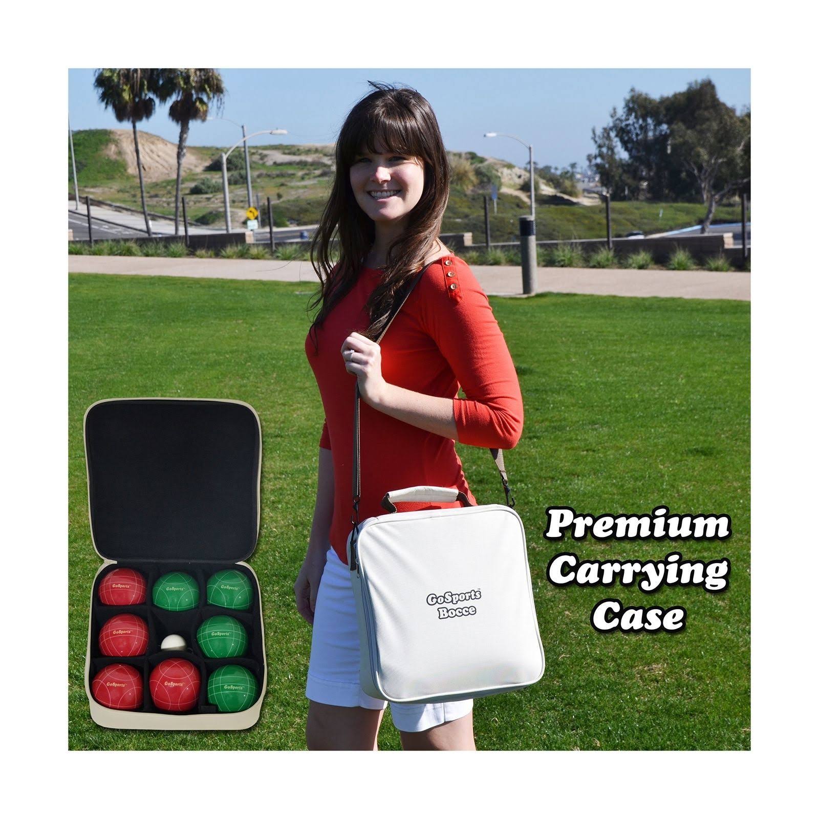 Bocce Set with 8 Balls, Pallino, Case, and Measuring Rope K8822