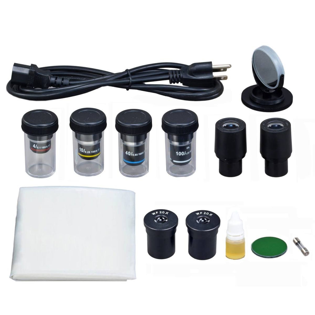 40X-2000X Compound Binocular LED Microscope with 5MP USB Digital Camera D629967