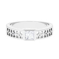 925 Sterling Silver Moissanite Engagement Ring P12405