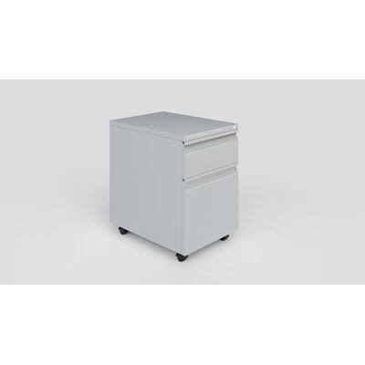 Platinum/Green 2-Drawer Mobile Vertical Filing Cabinet V787540