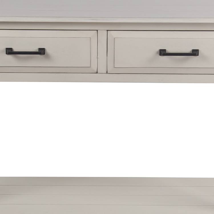 Brown Wooden Console Table with Two Drawers Q55218