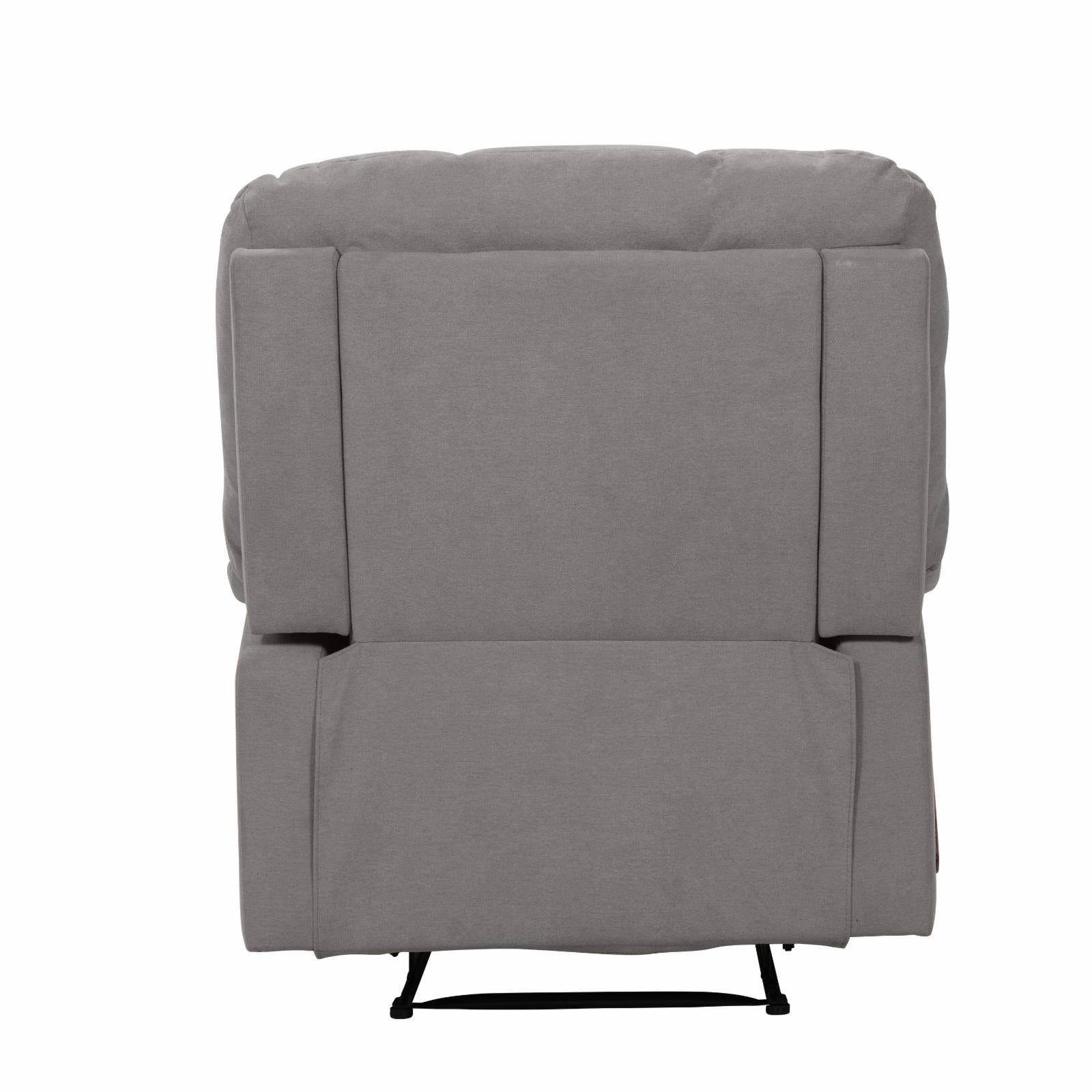 Extra Large Velour Tufted Back Wall Hugger Recliner Chair O716