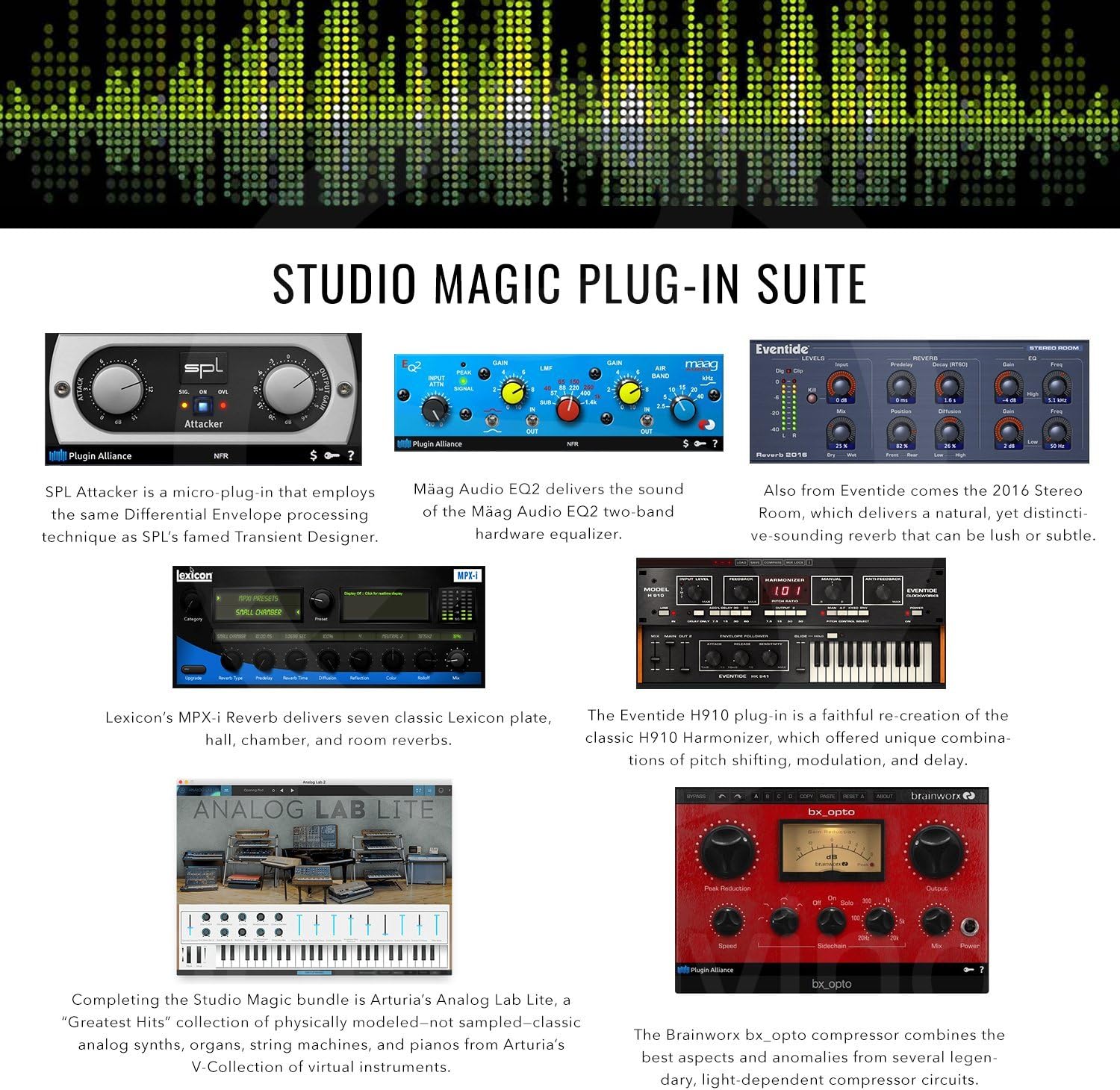 2x2 USB Recording System with Multimedia Reference Monitors and Microphone A841060